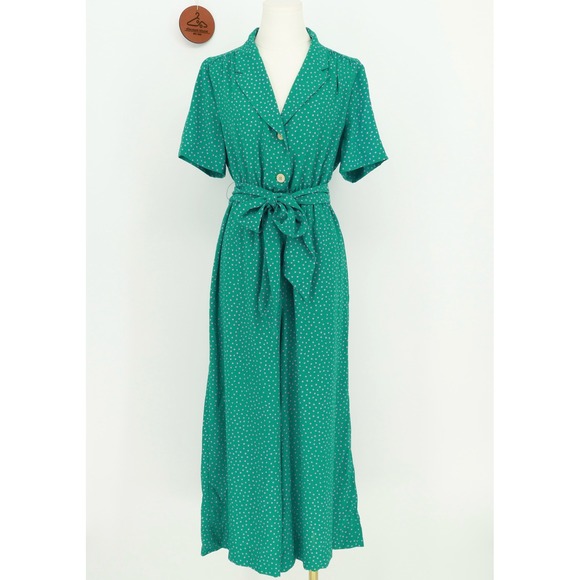 Kate Spade New York Pants - Kate Spade New York Wide Leg Cropped Belted Poolside Dot Jumpsuit Size 4 NWOT